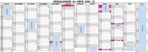 Ferieplan 2020 2021 Højbjerg Privatskole