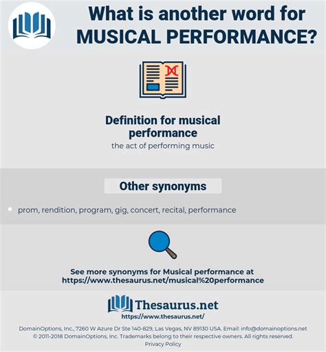 Synonyms for MUSICAL PERFORMANCE - Thesaurus.net