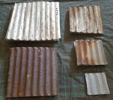 20 Pieces Of Vintage Reclaimed Corrugated Rustic Metal Tin Etsy In