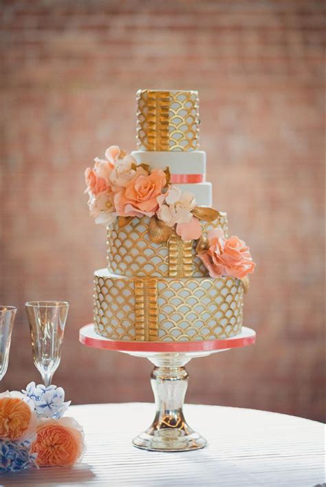 Gorgeous Gold Wedding Cakes