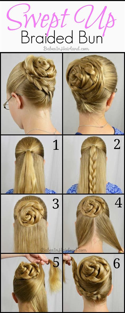 Swept Up Braided Bun Babes In Hairland Hair Tutorial Braided Hairstyles Easy Hairstyle