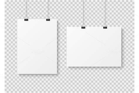 White Blank Poster Template Pre Designed Vector Graphics ~ Creative