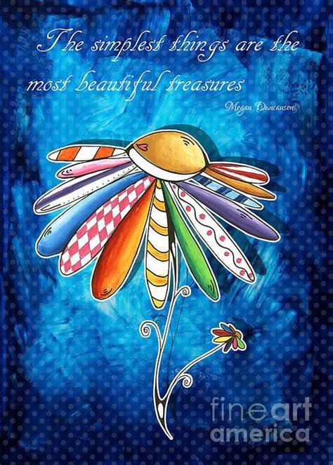 Original Hand Painted Daisy Quilt Painting Inspirational Art Quote By