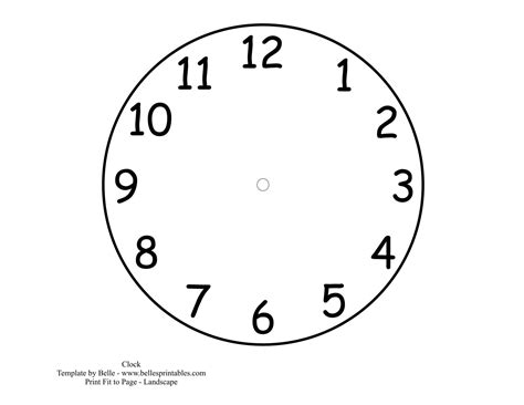 Clockface Clock Worksheets Clock Printable Clock Template