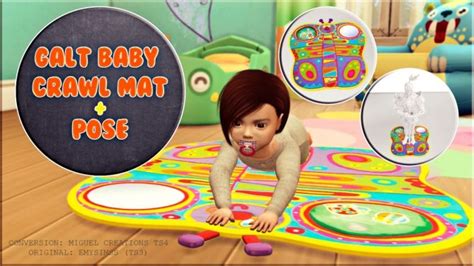 Calt Baby Crawl Mat Pose At Victor Miguel Sims 4 Toddler Sims Baby