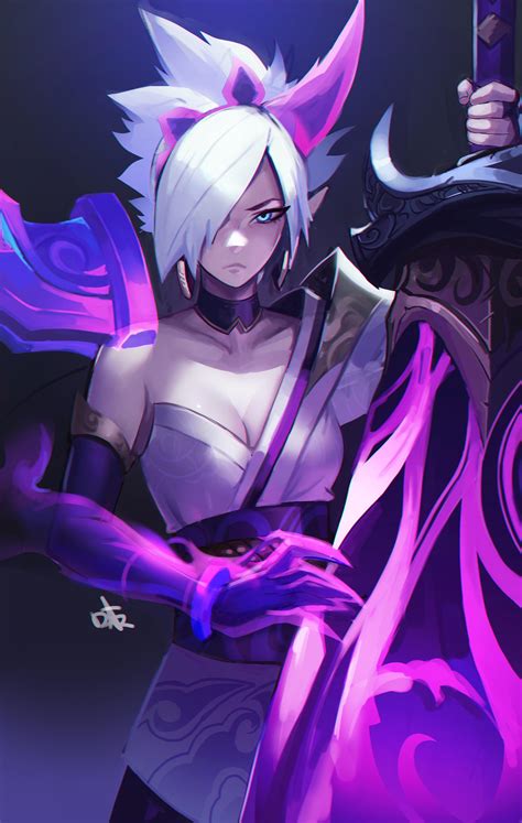 Wallpaper League Of Legends Spirit Blossom Riven League Of Legends 1784x2815 Fple