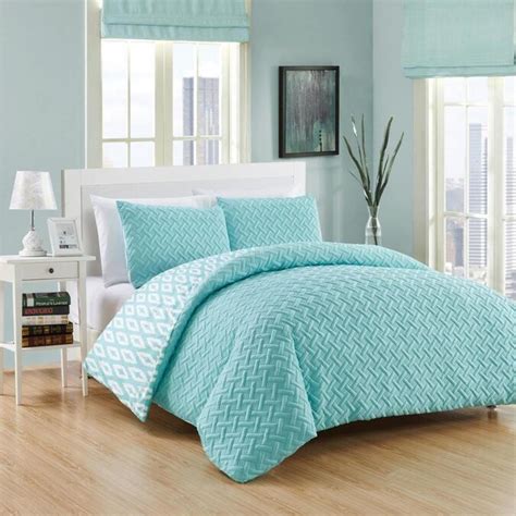 Chic Home Design Ora 3 Piece Aqua King Comforter Set In The Bedding