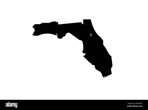 Florida Map Outline Us State Vector Illustration Stock Vector Image