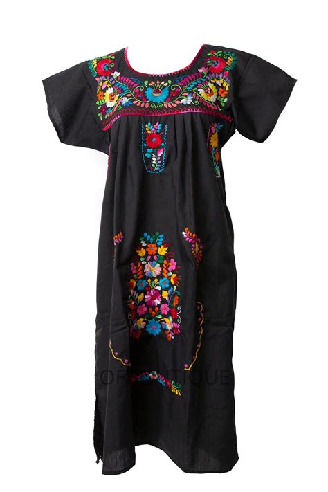 mexican dress women s hand embroidered traditional dress etsy mexican dresses puebla dress