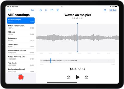 Play A Recording In Voice Memos On Ipad Apple Support Uk
