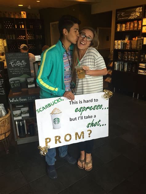 Promposal Idea For A Girl Who Loves Starbucks Cute Prom Proposals