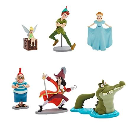 Official Disney Store Peter Pan Set Of Figurine Figures Toy Playset Amazon Co Uk Toys Games