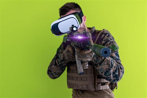 Soldier Virtual Reality Green Background 11616888 Stock Photo At Vecteezy