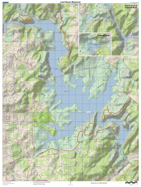 Printable Topo Map Of Loch Ravens Trails Topo Map Trail Maps Trail
