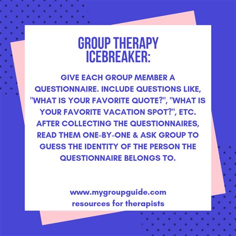 Pin On Group Therapy Ice Breakers