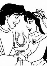 Coloring Disney Pages Princess Jasmine Aladdin Valentine Kids Cartoon Celebrate Timeless Miracle sketch template