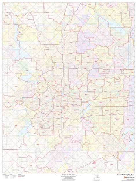 Tarrant Zip Code Map Texas Tarrant County Zip Codes