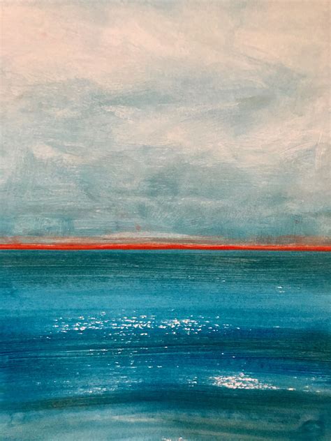 On The Horizon Painting By Christina Gates Painting Seascape