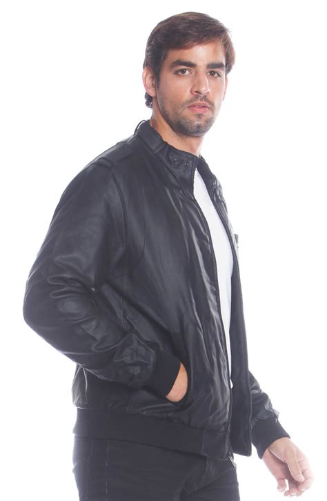 Faux Leather Iconic Racer Jacket For Men Members Only