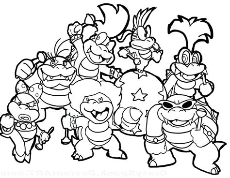 Mario Coloring Pages All Characters Alvi Azlina