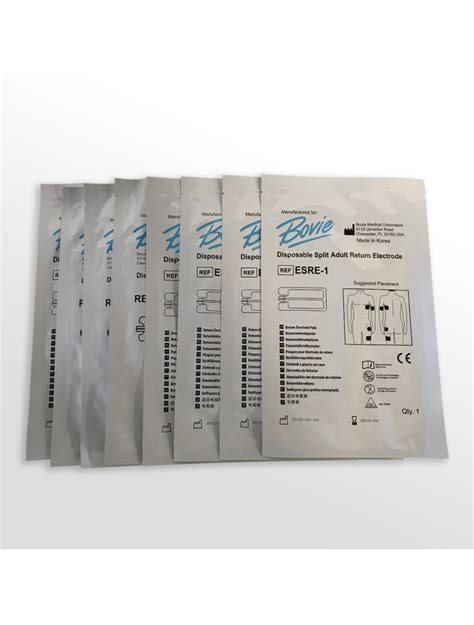 Bovie Disposable Split Adult Return Electrode Grounding Pad Esre 1 Pack