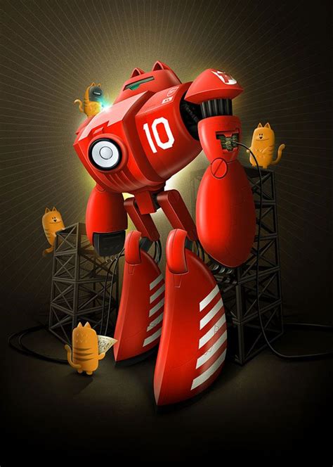 30 Amazing Examples Of Robots Illustration With Images Robot