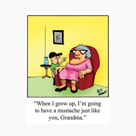 Funny Grandma Cartoon Photographic Print By Spectickles Redbubble