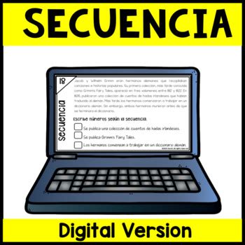 Reading Comprehension In Spanish Sequence In Spanish Secuencia De Eventos