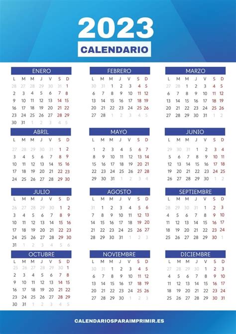 Calendarios Anuales Calendarios Para Imprimir