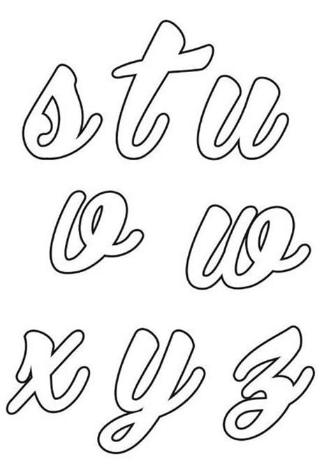 Molde De Letras Cursiva Stuvwxyz Tattoo Lettering Fonts Lettering