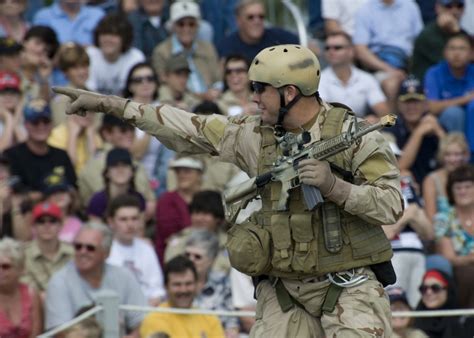 Dvids Images A Navy Seal Points To Members Of The Crowd During A