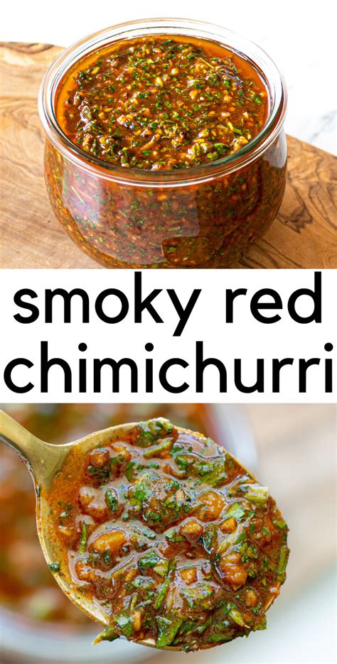Smoky Red Chimichurri Homemade Sauce Mexican Food Recipes Food
