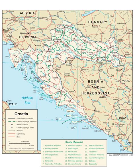 Maps Of Croatia Detailed Map Of Croatia In English Tourist Map 33232