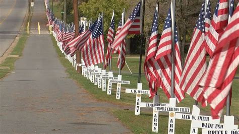 Flags Crosses Along Lyons Road Recognizes Veterans In The Community