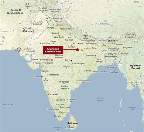 Location Of Allahabad In India Map United States Map