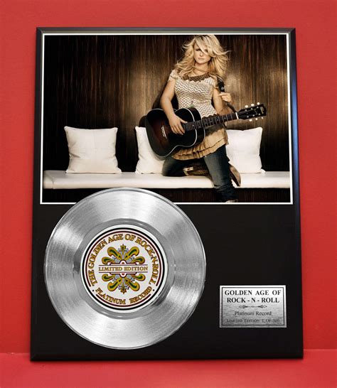 Miranda Lambert Platinum Record Ltd Edition Rare Collectible Music Award Gold Record Outlet