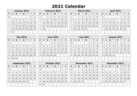 Monthly Blank Calendar 2021 Printable Template Pdf Word Excel