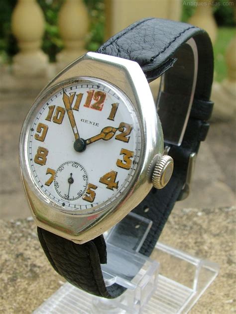 Antiques Atlas A Gents Antique Silver Genie Wrist Watch