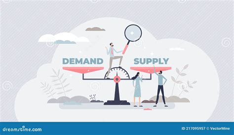 Demand Supply Scale Balance For Market Sale Management Tiny Person