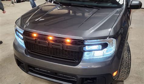 Raptor Style Grill And Lights Installed On Maverick Xlt