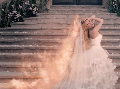 Shakiras Wedding Dress Catches Fire In Empire Music Video