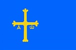 Flag of the Principality of Asturias, a region in the Northwestern part ...