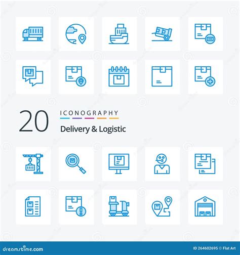 20 Delivery And Logistic Blue Color Icon Pack Like Service Avatar