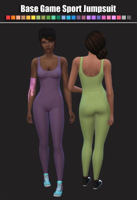 Base Game Sport Jumpsuit At Maimouth Sims4 Sims 4 Updates