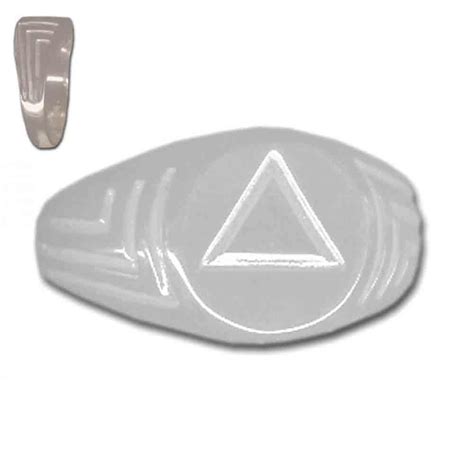 Sterling Silver Aa Deco Signet Mens Ring