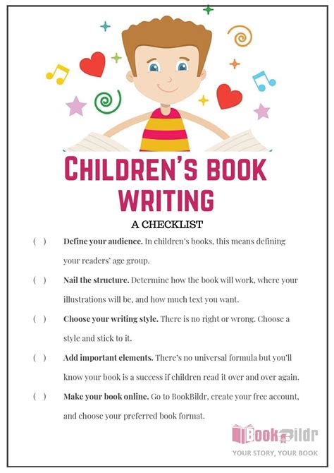 How To Create Book With Bookbildr Checklist Writing Childrens Books