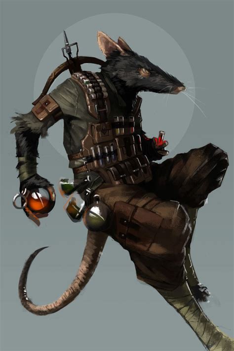 Ratfolk Alchemist Pathfinder Character Character Portraits Dungeons