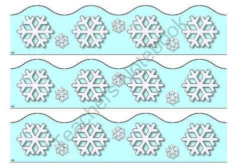 Print Your Own Display Border Snowflakes From Primary Classroom