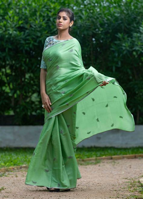 Pink Banarasi Saree With Blue And Green Border Mamatha Tulluri