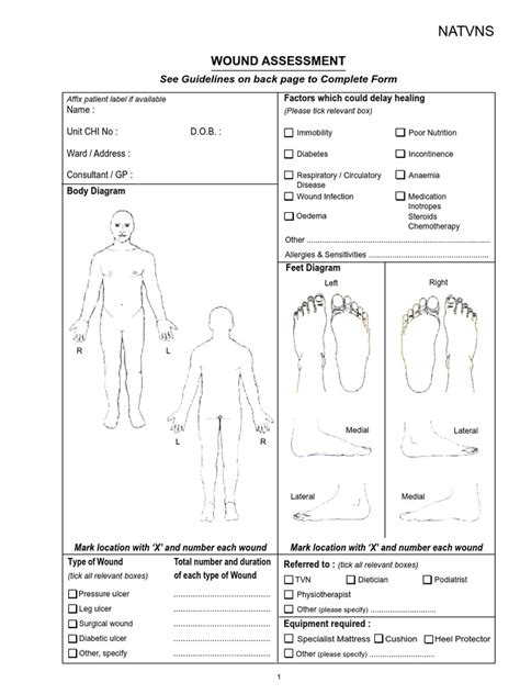 Wound Assessment Chart Pdf Wound Diseases And Disorders